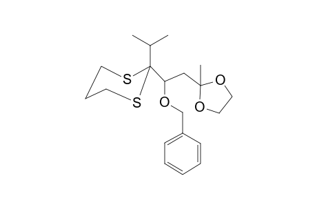 2-Isopropyl-2-[1'-benzyloxy-3',3'-(1",3"-dioxocyclopentyl)butyl]-1,3-dithiane