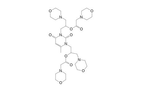 6-METHYL-1,3-BIS-(3-MORPHOLINO-2-(MORPHOLINOACETOXY)-PROPYL)-1,2,3,4-TETRAHYDROPYRIMIDINE-2,4-DIONE