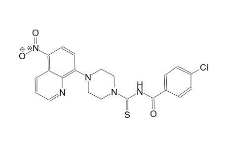 benzamide, 4-chloro-N-[[4-(5-nitro-8-quinolinyl)-1-piperazinyl]carbonothioyl]-