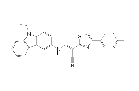(2E)-3-[(9-ethyl-9H-carbazol-3-yl)amino]-2-[4-(4-fluorophenyl)-1,3-thiazol-2-yl]-2-propenenitrile