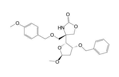 (R)-4-[(2R,3R,5S)-3-Benzyloxy-5-methoxyoxolan-2-yl]-4-(4-methoxybenzyloxymethyl)-1,3-oxazolidin-2-one