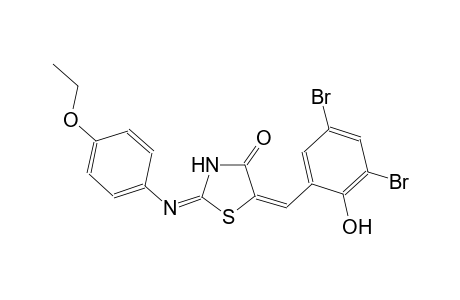 (2E,5E)-5-(3,5-dibromo-2-hydroxybenzylidene)-2-[(4-ethoxyphenyl)imino]-1,3-thiazolidin-4-one