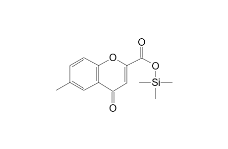 6-Methyl-4-chromone-2-carboxylic acid, trimethylsilyl ester