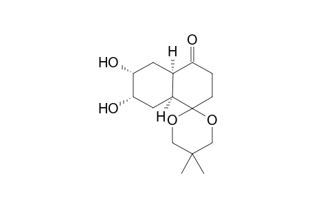 (+-)cis-(4a.alpha.,8a.alpha.-4,4-(2,2-Dimethylpropylenedioxy)-6.alpha.,7.alpha.-dihydroxy-2,3,4,4a,5,6,7,8,8a-octahydro-1-naphthylenone