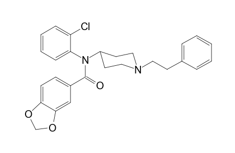 N-(2-Chlorophenyl)-N-(1-(2-phenylethyl)piperidin-4-yl)-1,3-benzodioxole-5-carboxamide