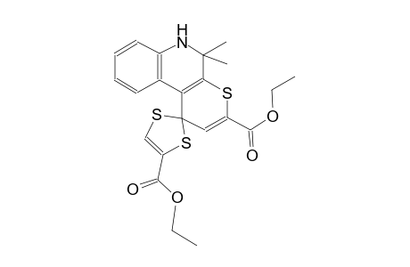 diethyl 5',5'-dimethyl-5',6'-dihydrospiro[[1,3]dithiole-2,1'-thiopyrano[2,3-c]quinoline]-3',4-dicarboxylate