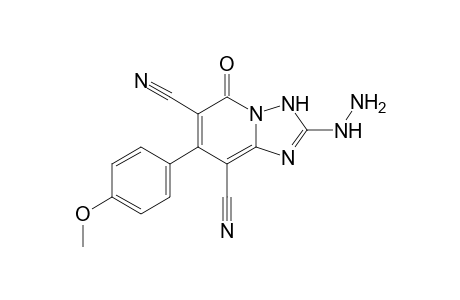 2-Hydrazinyl-7-(4-methoxyphenyl)-5-oxo-3,5-dihydro[1,2,4]triazolo[1,5-a]pyridine-6,8-dicarbonitrile