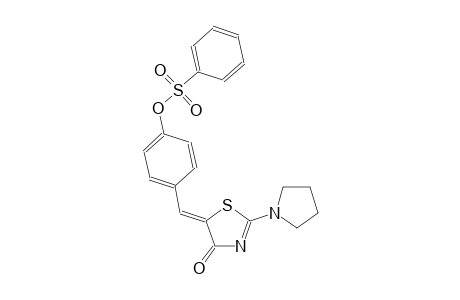 4-[(Z)-(4-oxo-2-(1-pyrrolidinyl)-1,3-thiazol-5(4H)-ylidene)methyl]phenyl benzenesulfonate