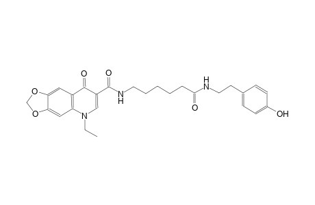 [1,3]dioxolo[4,5-g]quinoline-7-carboxamide, 5-ethyl-5,8-dihydro-N-[6-[[2-(4-hydroxyphenyl)ethyl]amino]-6-oxohexyl]-8-oxo-