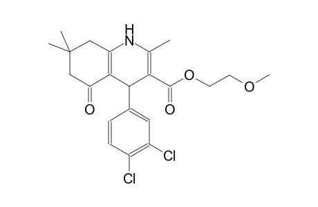 2-methoxyethyl 4-(3,4-dichlorophenyl)-2,7,7-trimethyl-5-oxo-1,4,5,6,7,8-hexahydro-3-quinolinecarboxylate