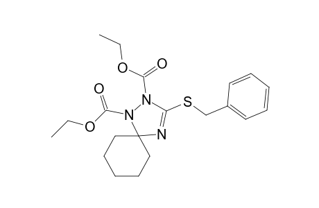 1,2,4-Triazaspiro[4.5]dec-3-ene-1,2-dicarboxylic acid, 3-[(phenylmethyl)thio]-, diethyl ester