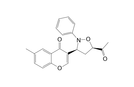 exo-6-Methyl-3-(5-acetyl-2-phenyloxazolidin-3-yl)benzopyran-4-one