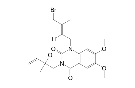 (E)-1-(4-BROMO-3-METHYLBUT-2-ENYL)-3-(2-METHYLBUT-3-EN-2-OLYL)-6,7-DIMETHOXYQUINAZOLINE-2,4-(1H,3H)-DIONE