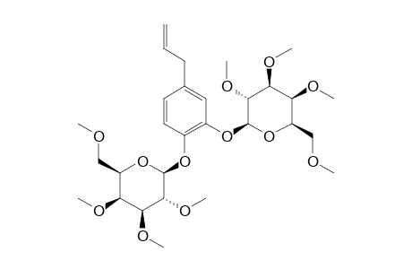 .beta.-D-Glucopyranoside, 4-(2-propen-1-yl)-1,2-phenylene bis-, 8me derivative