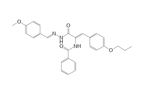 2-propenoic acid, 2-(benzoylamino)-3-(4-propoxyphenyl)-, 2-[(E)-(4-methoxyphenyl)methylidene]hydrazide, (2Z)-