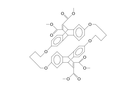 Bis(DL-9,10-dihydro-11,12-dicarbomethoxy-etheno-anthracene-2,6-diyl) bis(1,5-pentanedioxy) cycle
