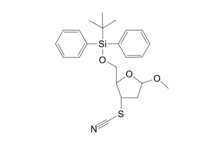 Methyl 2,3-dideoxy-5-O-( t-butyldiphenylsilyl)-3-(thiocyanato)-D-erythro-pentafuranoside