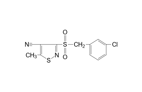 3-[(m-CHLOROBENZYL)SULFONYL]-5-METHYL-4-ISOTHIAZOLECARBONITRILE