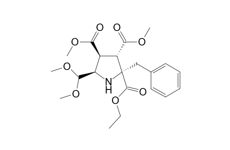 2-Ethyl 3,4-dimethyl (2S*,3S*,4S*,5R*)-2-benzyl-5-(dimethoxymethyl)pyrrolidine-2,3,4-tricarboxylate