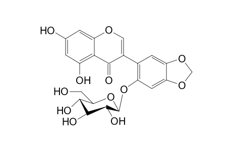 5,6',7-Trihydroxy-3',4'-methylenedioxyisoflavone 6'-O-.beta.,D-glycoside