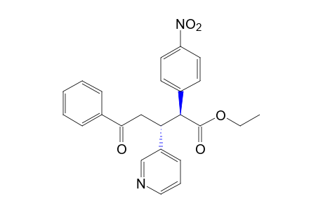 erythro-alpha-(p-NITROPHENYL)-beta-PHENACYL-3-PYRIDINEPROPIONIC ACID, ETHYL ESTER