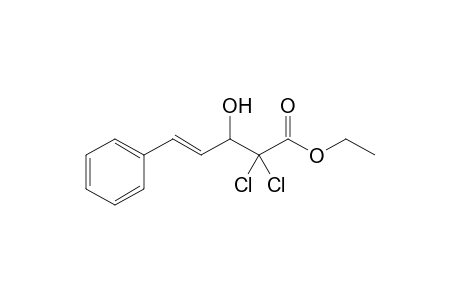 (E)-2,2-dichloro-3-hydroxy-5-phenyl-4-pentenoic acid ethyl ester