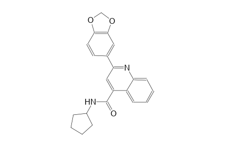 2-(1,3-benzodioxol-5-yl)-N-cyclopentyl-4-quinolinecarboxamide