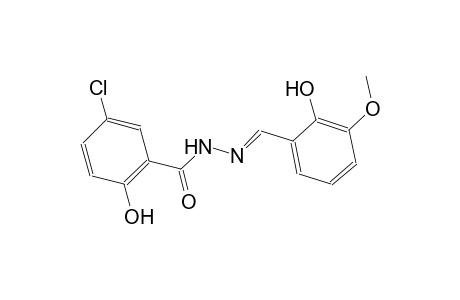 5-chloro-2-hydroxy-N'-[(E)-(2-hydroxy-3-methoxyphenyl)methylidene]benzohydrazide