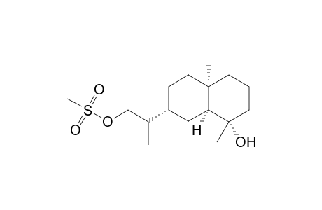 [7R-[1.alpha.,4a.alpha.,7.alpha.(S*),8a.alpha.)]]-Decahydro-1-hydroxy-1,4a-dimethyl-7-[1-methyl-2-[(methylsulfonyl)oxy]ethyl]naphthalene