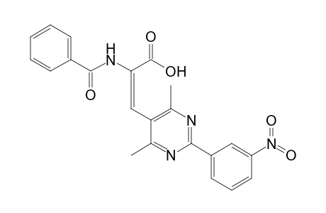 (E)-2-(Benzoylamino)-3-[4,6-dimethyl-2-(3-nitrophenyl)pyrimidin-5-yl]propenoic acid