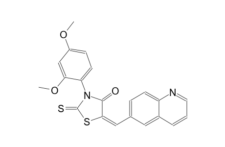 4-thiazolidinone, 3-(2,4-dimethoxyphenyl)-5-(6-quinolinylmethylene)-2-thioxo-, (5E)-