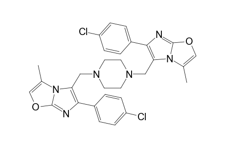 Bis-1,4-[(6'-(4"-chlorophenyl)-3'-methyl-5'-imidazo[2,1-b]oxazolyl)methyl]piperazine