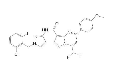 N-[1-(2-chloro-6-fluorobenzyl)-1H-pyrazol-3-yl]-7-(difluoromethyl)-5-(4-methoxyphenyl)pyrazolo[1,5-a]pyrimidine-3-carboxamide