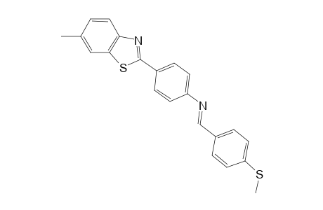 Benzene, 1-(6-methylbenzothiazol-2-yl)-4-(4-methylthiobenzylidenamino)-
