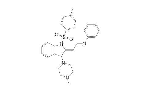 (2Z)-1-[(4-methylphenyl)sulfonyl]-3-(4-methyl-1-piperazinyl)-2-(2-phenoxyethylidene)-2,3-dihydro-1H-indole