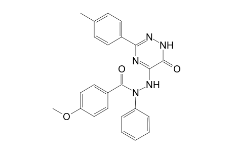 5-[N-(p-Methoxybenzoyl)-N-phenylhydrazino]-3-(p-methylphenyl)-1,2,4-triazin-6-one