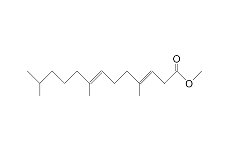 4,8,12-Trimethyl-trans-3,trans-7-tridecadienoic acid, methyl ester