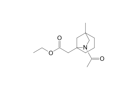 1-Methyl-5[(ethoxycarbonyl)methyl]-6-acetyl-6-azabicyclo[3.2.1]octane