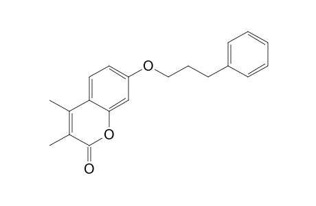2H-1-Benzopyran-2-one, 3,4-dimethyl-7-(3-phenylpropoxy)-