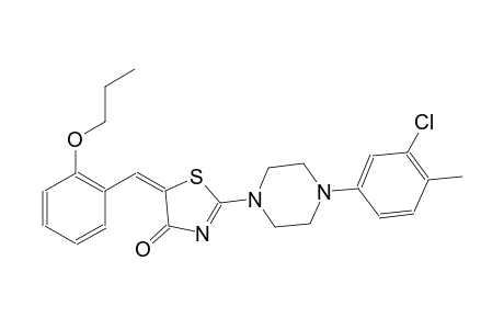 (5E)-2-[4-(3-chloro-4-methylphenyl)-1-piperazinyl]-5-(2-propoxybenzylidene)-1,3-thiazol-4(5H)-one