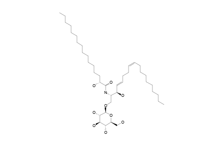1-O-BETA-D-GLUCOPYRANOSYL-(2S,3R,4E,8Z)-2-[(2R)-2-HYDROXYHEXADECANOYLAMINO]-4,8-OCTADECADIENE-1,3-DIOL