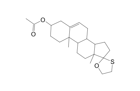 Androst-5-en-17-one, 3-(acetyloxy)-, cyclic 17-(1,2-ethanediyl monothioacetal), (3.beta.)-