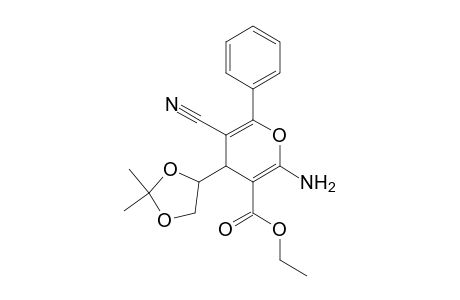 2-Amino-5-cyano-4-[2',2'-dimethyl-1',3'-dioxolan-4'-yl]-3-ethoxycarbonyl-6-phenyl-4H-pyran