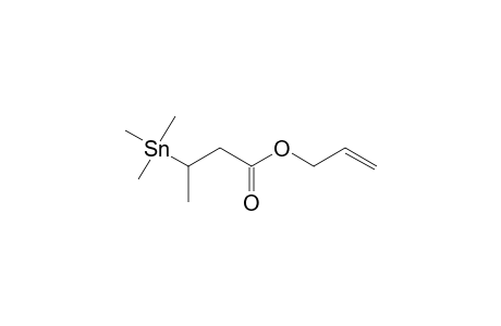 Butanoic acid, 3-(trimethylstannyl)-, 2-propenyl ester, (.+-.)-