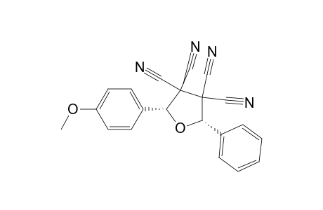 3,3,4,4(2H,5H)-Furantetracarbonitrile, 2-(4-methoxyphenyl)-5-phenyl-, cis-