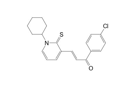 (E)-1-(4-chlorophenyl)-3-(1-cyclohexyl-2-sulfanylidene-3-pyridinyl)-2-propen-1-one