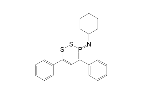 1,2,3-Dithiaphosphorin, 3-(cyclohexylimino)-3,3-dihydro-4,6-diphenyl-