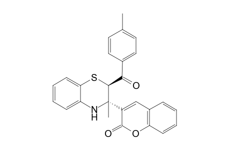 trans-3-[3,4-Dihydro-3-methyl-2-(4-methylbenzoyl)-2H-1,4-benzothiazin-3-yl]-2H-1-benzopyran-2-one