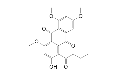 9,10-Anthracenedione, 2-hydroxy-4,5,7-trimethoxy-1-(1-oxobutyl)-
