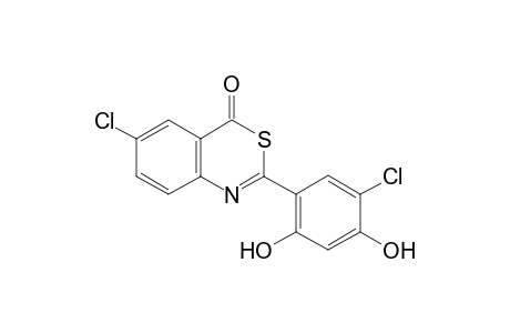 6-Chloro-2-(5-chloro-2,4-dihydroxyphenyl)-4H-3,1-benzothiazin-4-one